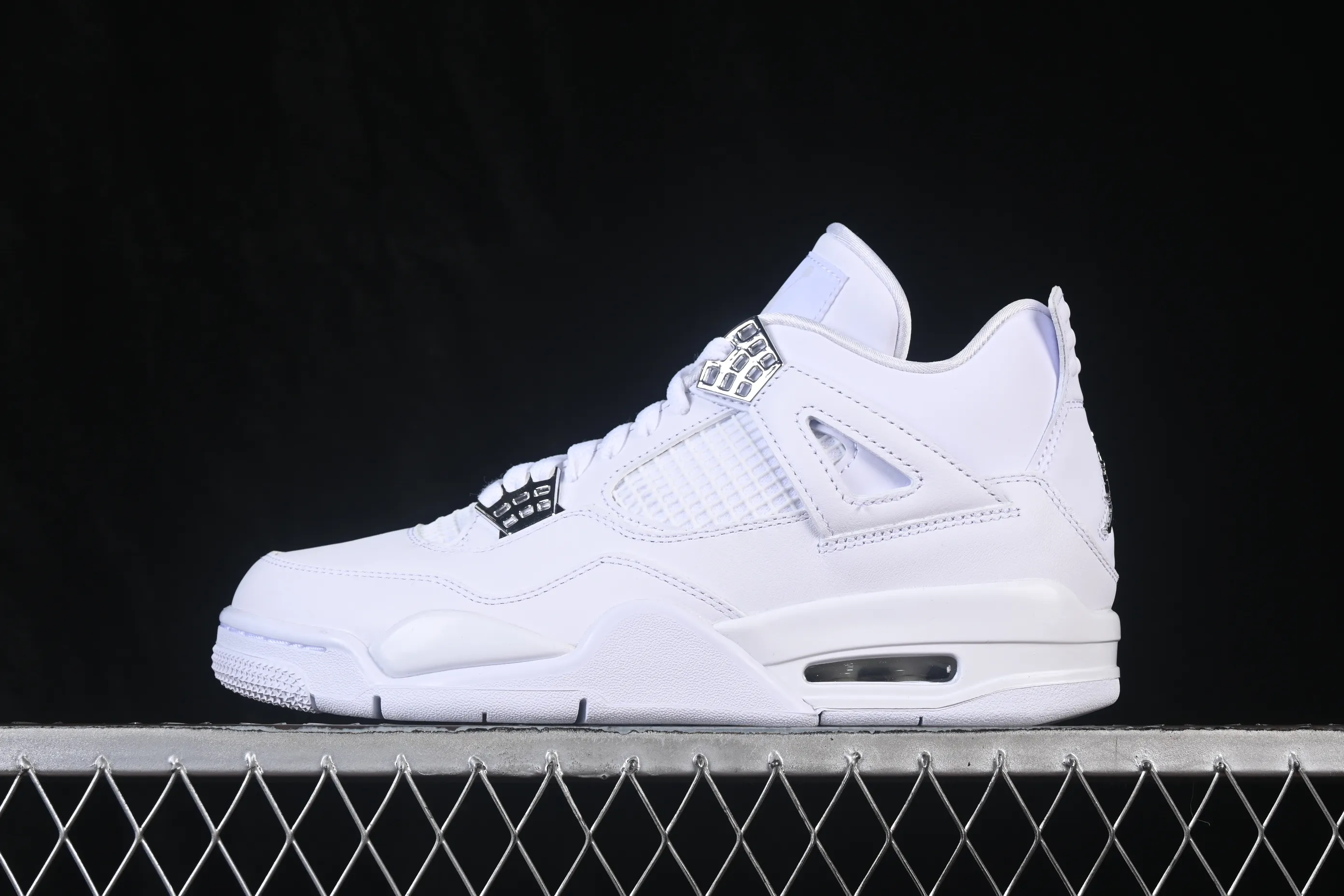 All categories Air Jordan Jordan series basketball shoes Air Jordan 4 LJR version Air Jordan 4 Retro "PureMoney" AJ4 Joe 4 White Cat First layer leather 308497-100